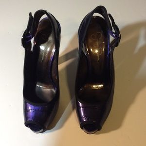 Women’s Purple High Heel Slingback Pump